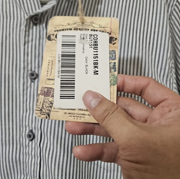 Cohesive and co mens longsleeve striped shirt m - Picture 5 of 7